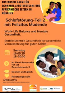 FLYER MIT Menschen die schlafen, die infos als textform geschrieben