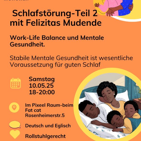 FLYER MIT Menschen die schlafen, die infos als textform geschrieben